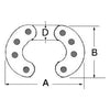 8-pin connecting link AISI 316 8 mm