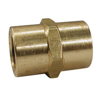 Brass Equal Socket (Female Ports / 1/4" BSP)