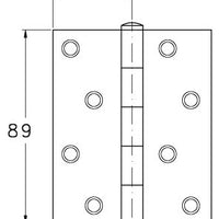 4 x Stainless Steel Substantial  Large Door Hinge