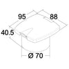 New Edge SS shower box white nylon hose 2.5 m