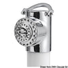Push button shower white PVC hose 2.5 m