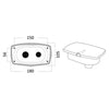 New Edge shower box cream PVC hose 4 mm Rear shower outlet