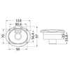 Elissa deck shower w/Tiger shower PVC hose 4m
