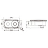 Elissa deck shower Keji II mixer SS hose 2.5m
