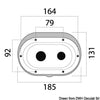 Oval shower enclosure + door rear outlet 185x131