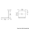 Stainless steel Bracket 17.450.30 for flexible remote control  17.450.90/91
