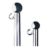 Mirror polished SS flagstaff w/ end ball 900 mm