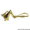 Pendant polished brass keyring Bell