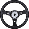 Ultraflex Black Aluminium Sports Steering Wheel with Padded Rim 310mm