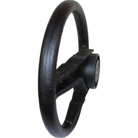 Ultraflex Black Plastic Sports Steering Wheel (Padded Rim / 350mm)