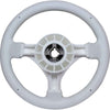 Ultraflex White Plastic Sports Steering Wheel With Padded Rim (280mm)
