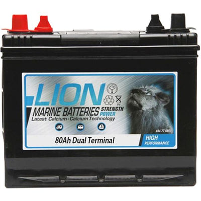 Lion Marine Leisure Battery with 2 Terminals (80Ah / Sealed Lead Acid)