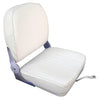 Seat w/foldable back white vinyl cushion