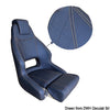 Ergonomic padded seat with Flip UP RM52 Dark blue