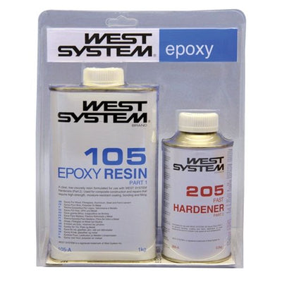 West System 1.2kg A Pack: 105 Resin+ 205 Fast Hardener 5-65006 WS-105-205A