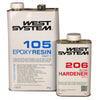 West System 1.2kg A Pack: 105 Resin+ 206 Slow Hardener 5-65015 WS-105-206A