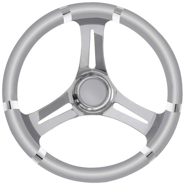 Osculati Stainless Steel Steering Wheel (Grey Rim / 350mm)