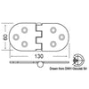 Osculati Stainless Steel Heavy Duty Hinge (130 x 60mm / Reversed Pin) 831414 38.455.02