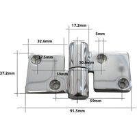 Osculati Stainless Steel Hinge (100mm x 50mm / Left Hand) 831423 38.512.01