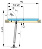 VETUS Gas strut, stainless steel (AISI 316), 240 - 380 mm. incl. fittings (GASSP38)