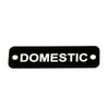 AG Domestic Label (S) Black with White Engraving 75mm x 22mm JBL24B JBL24B