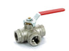 VETUS Nickel plated brass 3-way full bore ball valve G1 1/2"