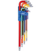Laser Tools Colour Coded Star Key Set with Ball End 9-Piece (T10-T50) LT-7873 7873
