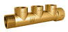VETUS Manifold, bronze, with G 3/4 male/female thread, and 3 x G 1/2 female thread