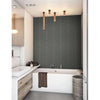 Reco Chevron White Tile Wall Panel PVC 1220(W) x 2440mm(H) Dark Grout