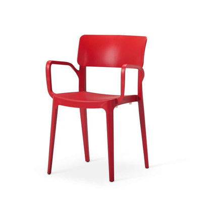 Vivo Polypropylene Armchair for Contract Use - Terracotta Red