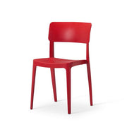 Vivo Polypropylene Side Chair for Contract Use - Terracotta Red