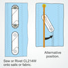 Clamcleat CL214W Leech Line Cleat