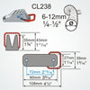 Clamcleat CL238 - Racing Vertical with Spring Gate
