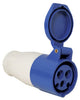 Plug, female, w/ cover, 16A, 220-240V, blue by Lalizas