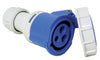 Plug, female, w/ safety cover, 16A, 220-240V, blue by Lalizas