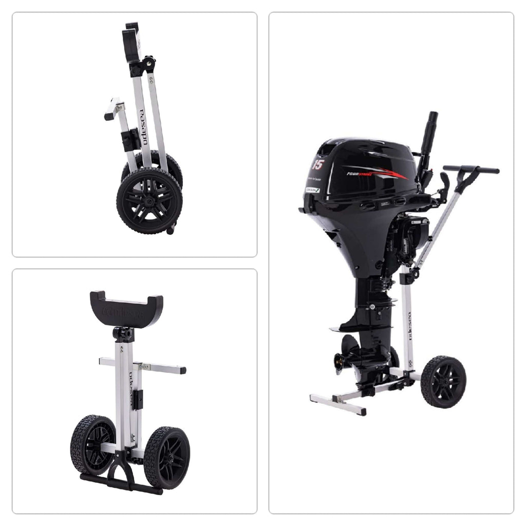 Folding Outboard Trolley in Aluminium for Engines up to 15HP (60Kg