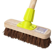 8" Wooden Deck Scrubber & Wood Handle (Pack of 12)