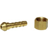 Brass Hose Tail Connector 1/4" BSP Nut to 1/4" Spigot