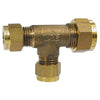 AG Brass Tee Coupling 3/8" x 5/16" x 5/16" - ChasNewensMarine