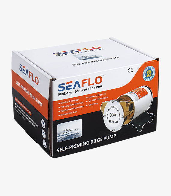 SEAFLO Impeller Bilge Pump 12V 30.0 lpm-8.0 gpm Self-Priming Bilge Pum