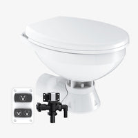 SEAFLO Quiet Flush Freshwater Electric Toilet 12V Regular