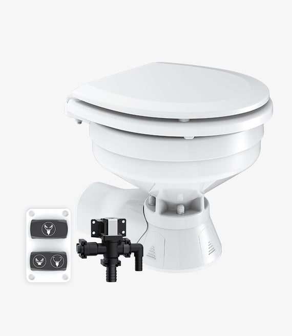 SEAFLO Quiet Flush Freshwater Electric Toilet 24V Compact