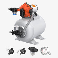 SEAFLO Pressure System Luxury Pump Accumulator Pressure Boost System 24V 3.0 gpm 60 psi 8L Tank
