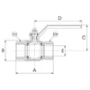 AG Lever Ball Valve with 3/8" BSP Female Ports