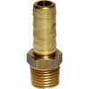 AG Brass Hose Connector 1/4" BSP Taper Male - 3/8" Hose