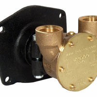 ¾" bronze pump, 40-size, flange-mounted with NPT threaded ports Standard on Perkins 4.236 engine - Jabsco 10970
