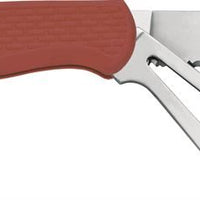 Knife & Shackle Key/Opener (Locking) Serrated - Red