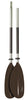 2 Piece BLACK Kayak Paddle 220cm
