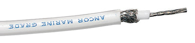 Ancor Coaxial Cable, RG 8X, White - 1000ft