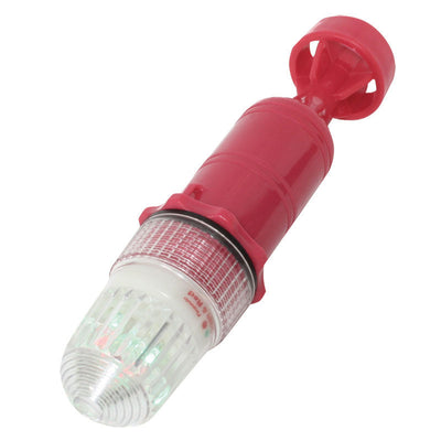 Flashing led light with photocell, Torpedo 1, red colour, 2 batteries size D by Lalizas